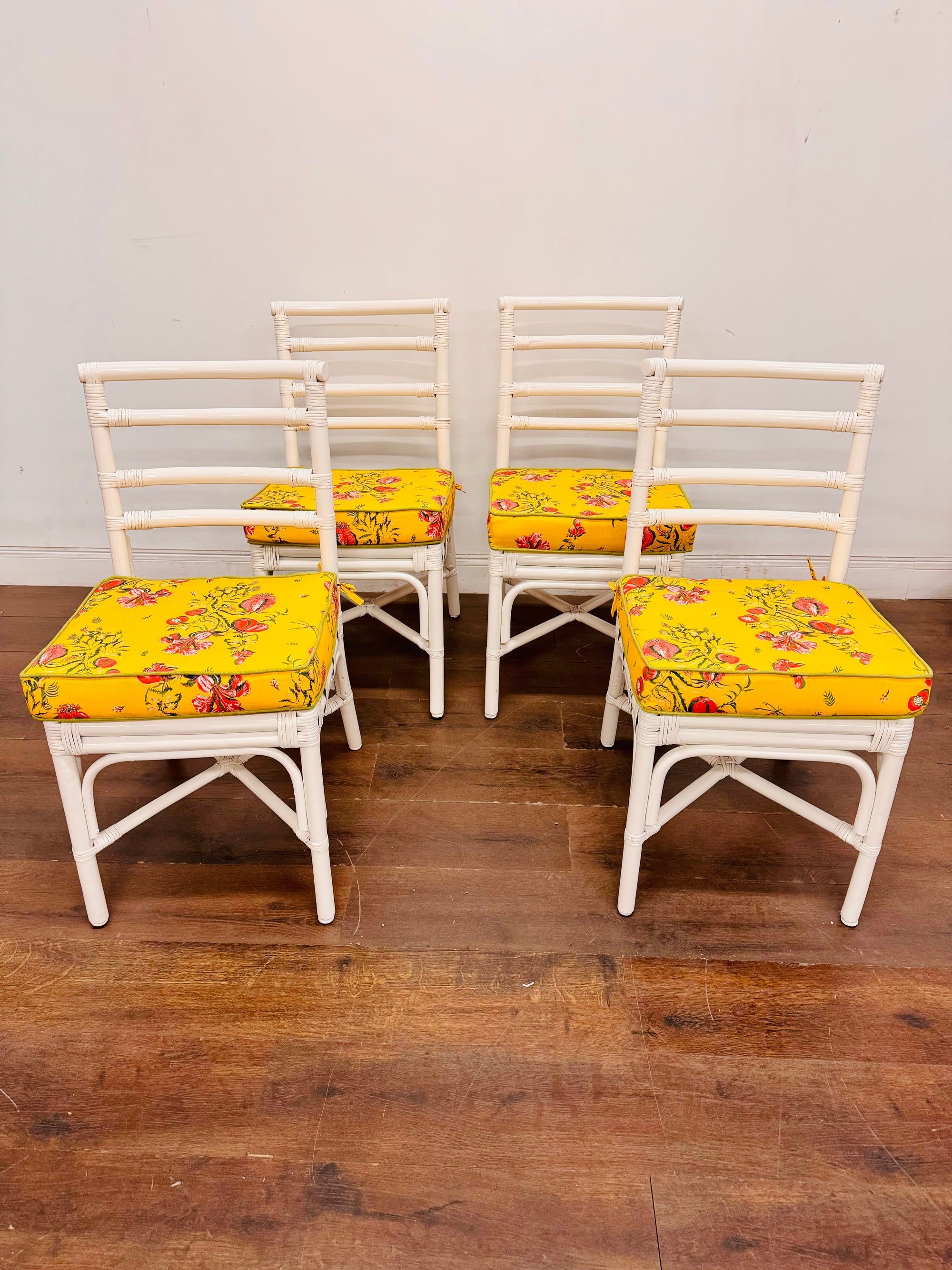 A Collaboration with CLOTH & KIND Showroom: Set of Four Bamboo Dining Chairs