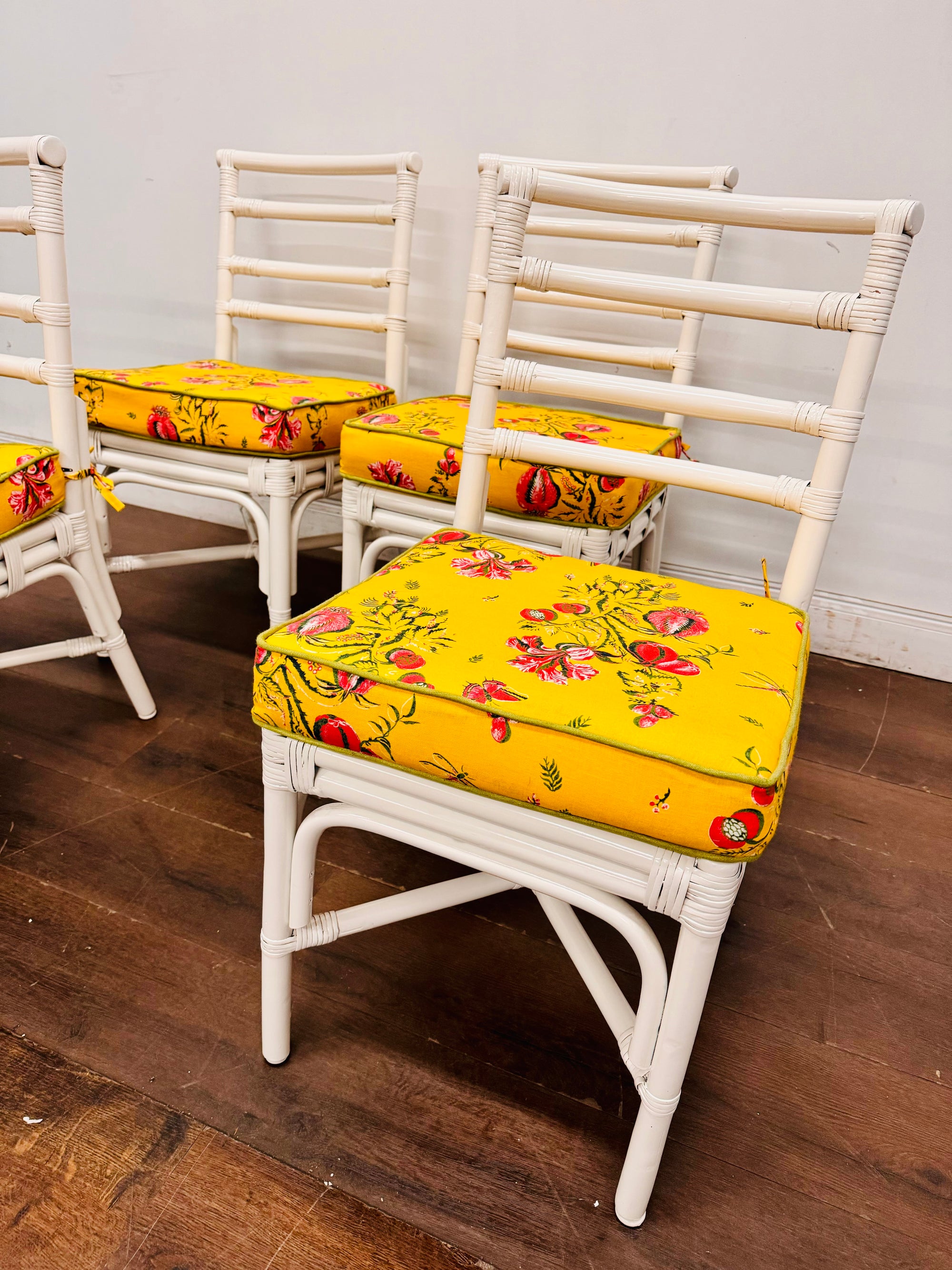 A Collaboration with CLOTH & KIND Showroom: Set of Four Bamboo Dining Chairs