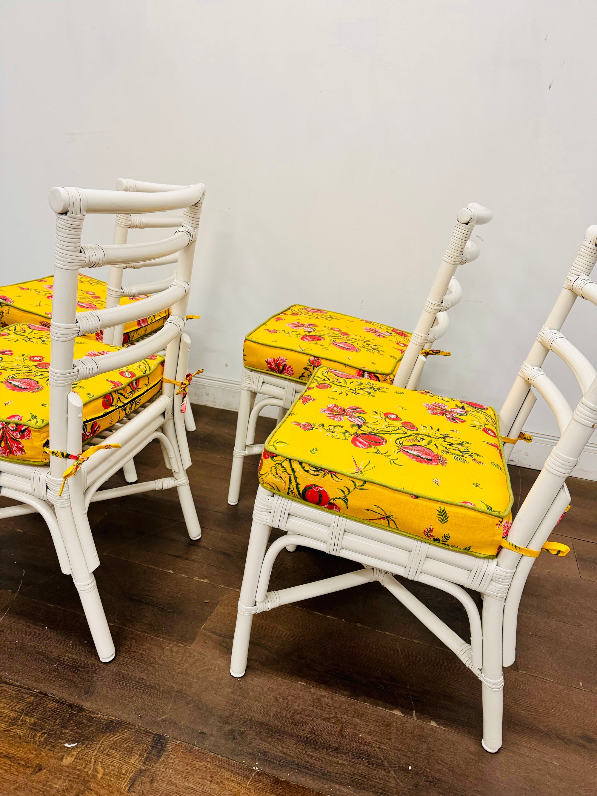 A Collaboration with CLOTH & KIND Showroom: Set of Four Bamboo Dining Chairs